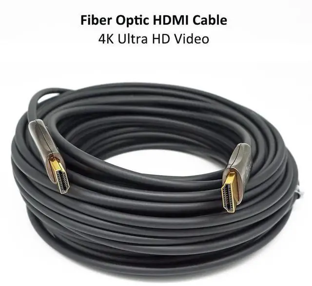 Alt view image 3 of 7 - Ultra Slim 150 Feet Fiber Optic HDMI 2.0 Cable 4K 60Ultra Slim 150 Feet Fiber Optic HDMI 2.0 Cable 4K 60Hz 18Gbps for in-Wall Installation 150ft Projector Laptop Computer Monitor TV Camera (46 Meters)