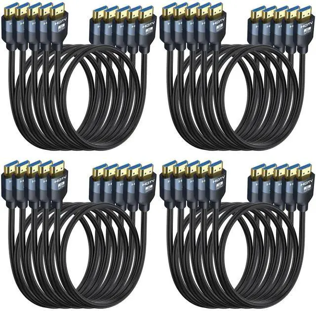 Main image of 8K HDMI 2.1 Cables 3 FT, 20-Pack, High Speed HDMI ARC/eARC Cable 48Gbps, 8K@60Hz, 4K@144Hz, 1080P@240Hz-HDCP 2.2,3D/HDR for Soundbar, PS5/4, Xbox, Roku, Cinema, TV, Computer, Monitor & More