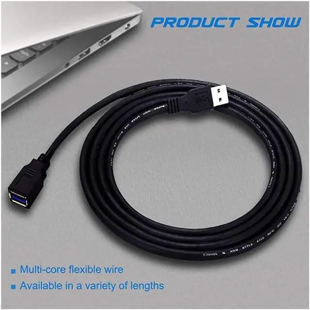 Alt view image 6 of 6 - Aomoproing USB 30 Extension Cable 12 ft USB Extension Cable USB 30 Extender Cord Type A Male to Female Data Transfer Lead for Hard DrivePrinterKeyboardCameraUSB Flash DriveCard Reader