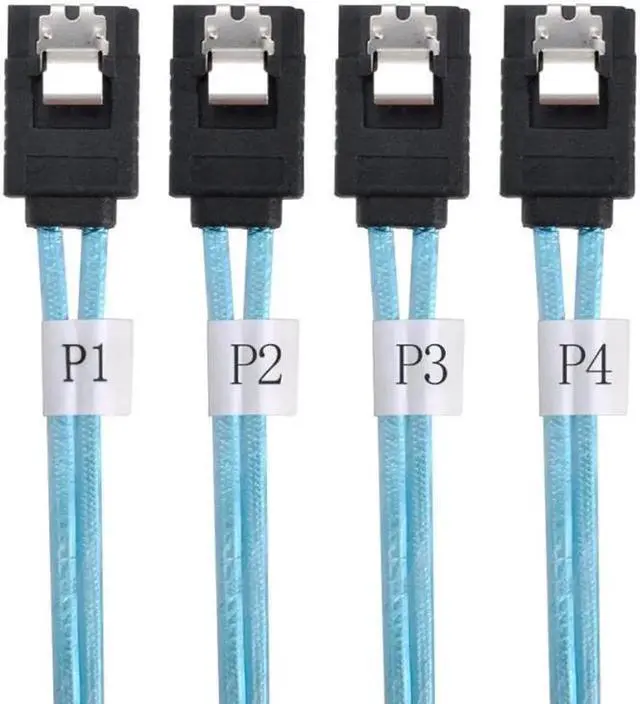 Alt view image 2 of 3 - Aomoproing NGFF 4 SATA 7pin Target Hard Disk 6Gbps Data Server Raid Internal SAS 4 SATA Host to Cable 50cm