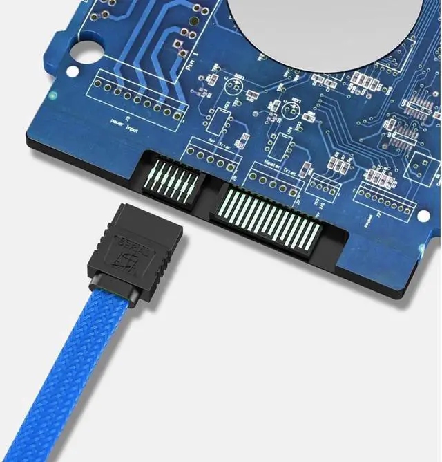Alt view image 6 of 7 - Aomoproing SATA Cable III 3 Pack 6Gbps Straight HDD SDD Data Cable with Locking Latch 18 Inch for SATA HDD, SSD, CD Driver, CD Writer, Blue