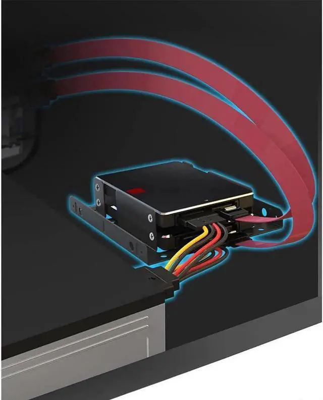 Alt view image 6 of 6 - Aomoproing SATA Cable SATA Data Cable and SATA Power Splitter Cable ST1003
