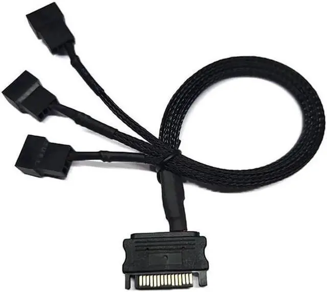 Main image of Aomoproing 1Pcs 30cm SATA 1 To 3 4-Pin Power Cable PC Computer Cooling Fan Splitter Hub Converter Adapter Extension Wire Cord