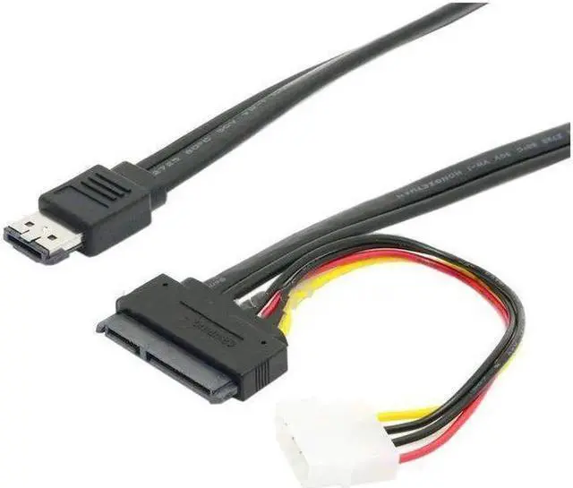 Alt view image 2 of 2 - Aomoproing ESATA+USB combo DUAL Power ESATA +4pin IDE Power to SATA 22P/ 7+15pin HDD 5V 12V for 3.5" 2.5" Hard Disk Female Cable