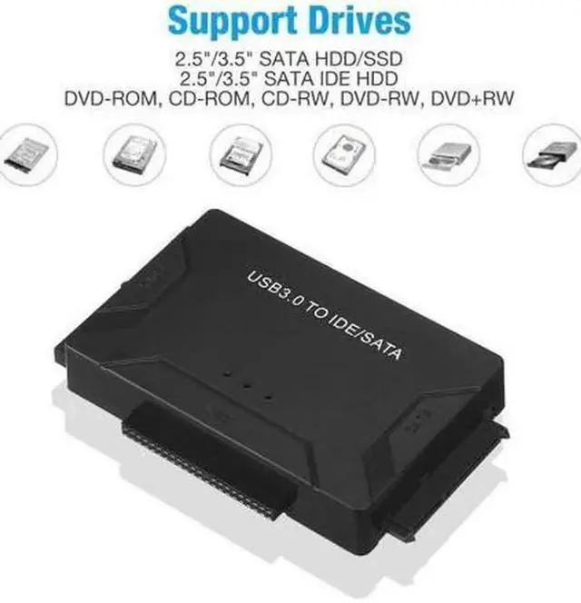 Alt view image 4 of 7 - Aomoproing USB 3.0 to IDE & SATA Converter External Hard Drive Adapter Kit 2.5"/3.5" Cable