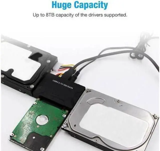 Alt view image 3 of 7 - Aomoproing USB 3.0 to IDE & SATA Converter External Hard Drive Adapter Kit 2.5"/3.5" Cable