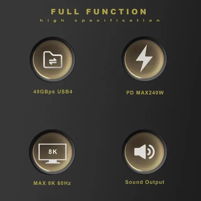 Alt view image 6 of 6 - [240W 40Gbps] USB C Cable Compatible with Thunderbolt 4 Cable, USB Type C Display Cable 8K 60Hz for Thunderbolt 3 Cable, USB4 C to C Cable Fast Charger, USBC to USBC Cable Charger Fast Charging (5ft)