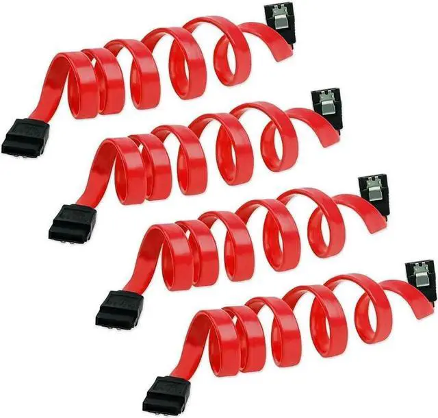 Alt view image 2 of 7 - Aomoproing 12-Pack SATA III Cable,SATA III 6.0 Gbps Data Cable Straight with Locking Latch 16 Inches SATA Cable Pack for HDDSSDCD and DVD Drives Red