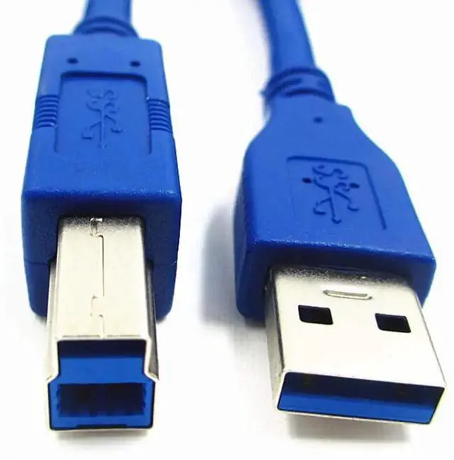 Alt view image 2 of 7 - Aomoproing USB 3.0 Cable - Type A-Male to Type B-Male - 10 Feet (3 Meters) - Round Blue