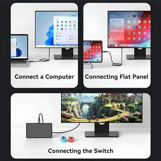 Alt view image 5 of 7 - Aomoproing 2 x USB C 3.2 Gen2 20Gbps, Type C 4K@60Hz UHD Video 5A/240W PD3.1 Fast Charge Cord with E-Marker Compatible with Thunderbolt 3/4 for MacBook Pro (USB3.2 20G 240W 0.5M 2PCS)