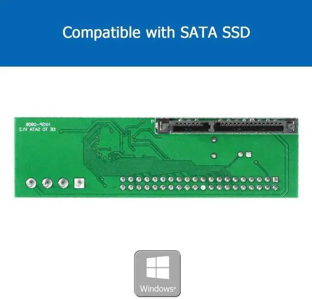 Alt view image 2 of 5 - Aomoproing 2.5 inch SATA to 3.5 inch IDE Adapter, 2.5 or 3.5 Inch HDD or SSD SATA Hard Drive to 40 Pin 3.5 Inch PATA Desktop Converter Card