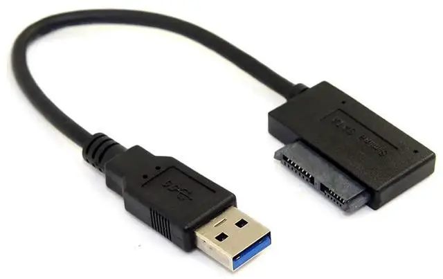 Alt view image 3 of 7 - Aomoproing USB 3.0 to SATA 7+6 13pin Slimline Sata Adapter Cable 5Gbps Compatible for Laptop CD DVD ROM Optical Drive