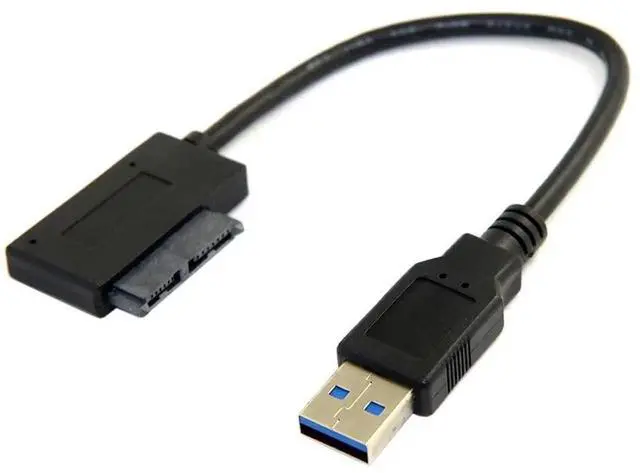 Alt view image 4 of 7 - Aomoproing USB 3.0 to SATA 7+6 13pin Slimline Sata Adapter Cable 5Gbps Compatible for Laptop CD DVD ROM Optical Drive