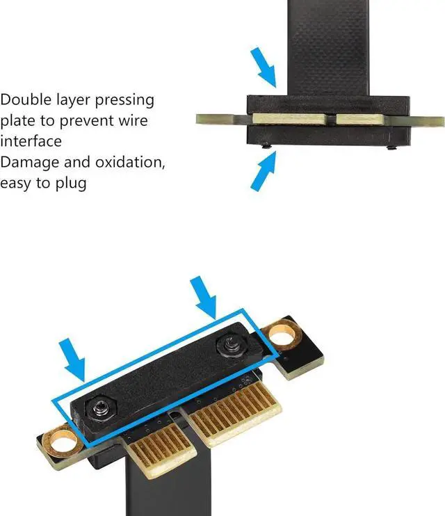 Alt view image 3 of 7 - Aomoproing PCIE 3.0 Extension Cable,36PIN 1X Extension Cable, 90 Degree PCI Express 1X Extend Card,for 1U,2U Chassis 20CM