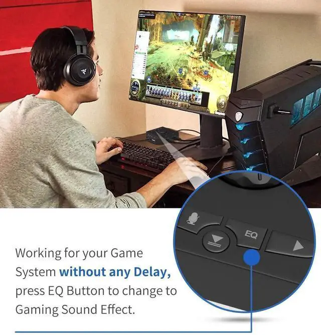 Alt view image 4 of 7 - Aomoproing USB Hub with Audio Adapter, External Sound Card with 3.5mm Headphone Microphone Jack and Volume Control 3 Port USB Hub for Laptop PC HDD Disk