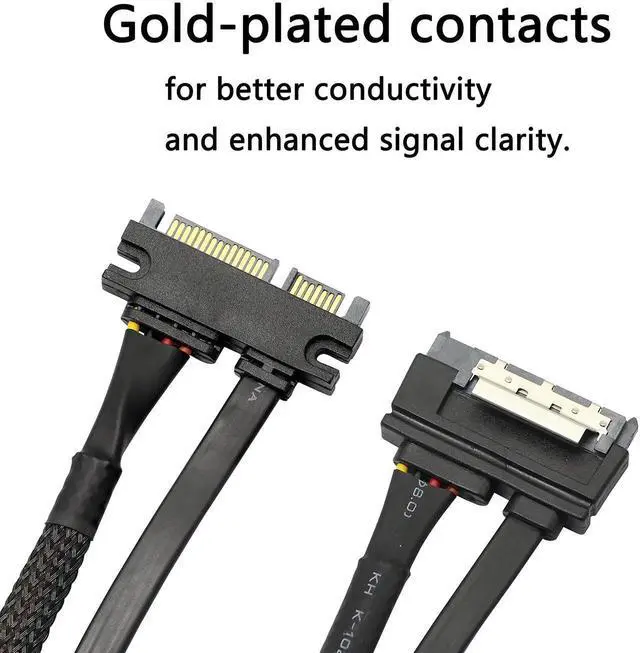 Alt view image 7 of 7 - Aomoproing 22Pin SATA Power Extension Cable,22 Pin7+15 Sata Male to Female Data and Power Combo Extension Cable with Locking Latch,for HDD,SSD,Optical Drives, DVD Burners, PCI Cards-50CM(6Gbps/s)