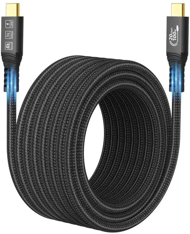 Main image of AomoproingLong Type C to C Cable 16.4FT, 20Gbps/100W/USB C 3.2 Gen 2, 4K@60Hz Video and Audio Output Cord, 20V/5A USB C to C Male Connection, Suport Thunderbolt 3 for MacBook Pro, Dell, Arzopa, Galaxy