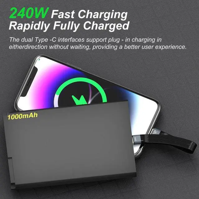 Alt view image 7 of 7 - Aomoproing Thunderbolt 5 80Gbps 2pcs/Lot USB 4 Extension 12CM Flat Short Data Transmissions Cable Male to Male 240W Quick Charge 16K Video Connection Compatible with MacBook