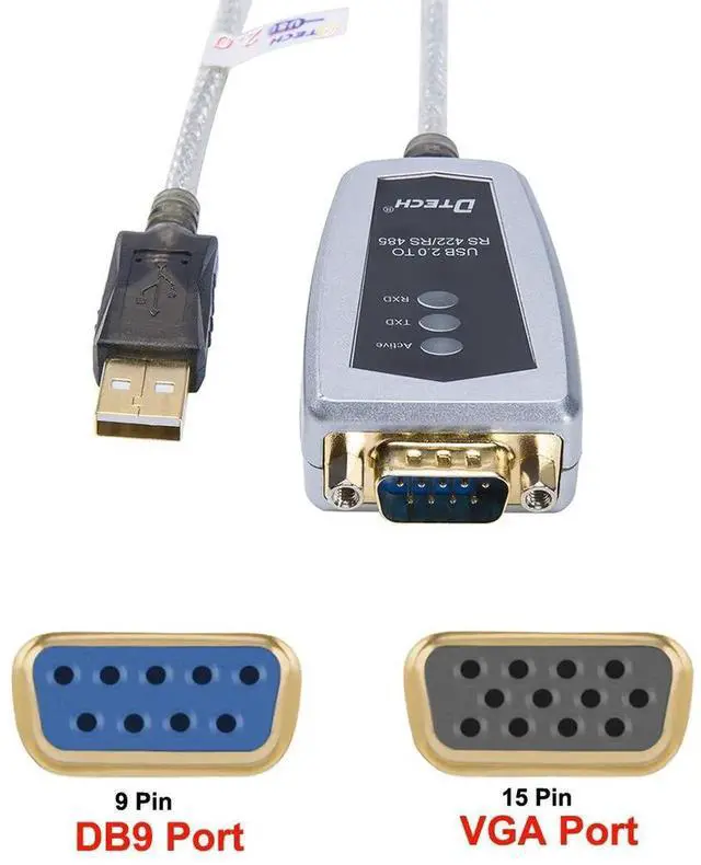 Alt view image 6 of 7 - Aomoproing USB to RS422 RS485 Serial Port Converter Adapter Cable with FTDI Chip Supports Windows 11 10 8 7 XP Mac -1.5 Feet