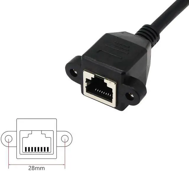 Alt view image 6 of 6 - Aomoproing RJ45 Ethernet Adapter Cable 90 Angle Left Male to Famale Ethernet Switch Adapter Cable for CAT 5/CAT 6 LAN Ethernet Socket Connector Adapter Cat5 Cat6 Cable(Left)