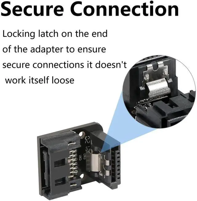 Alt view image 2 of 6 - Aomoproing Right Angle SATA 7Pin Female to 7pin Male Adapter,90 Degree SATA 7pin Converter Mainboard Motherboard for Desktops SSD HDD (Black - 2 Up) 2 PCS