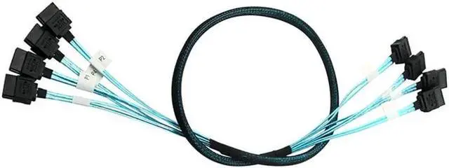 Alt view image 2 of 4 - Aomoproing Hot Plug 7pin High Speed 6Gbps 4 SATA Cable for Server 60cm Length