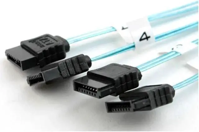 Alt view image 2 of 3 - Aomoproing Internal Mini SAS (SFF-8087) to 4x SATA 7-Pin F Forward Breakout Cable 50CM
