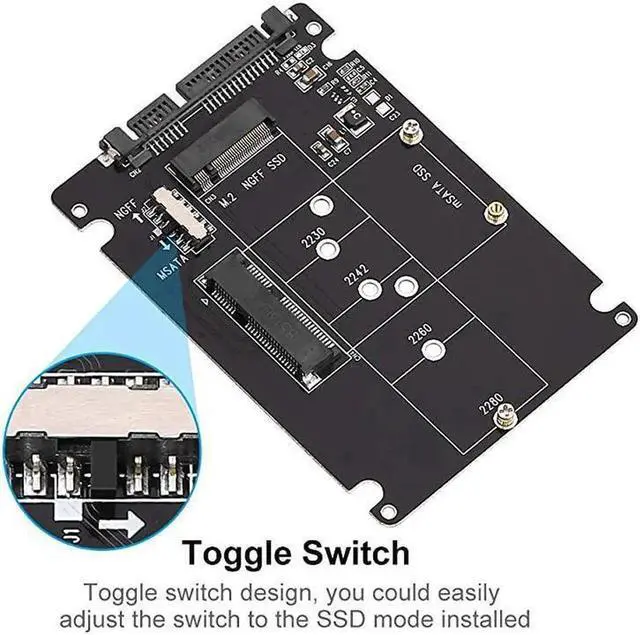 Alt view image 6 of 7 - AomoproingM.2 NGFF or mSATA to USB 3.0 Adapter 2-in-1 NGFF or mSATA Converter Reader Card with SATA Cable Converter as Portable Flash Drive External 2.5 inch Hard Drive,Support SATA NGFF B/B+M Key SSD