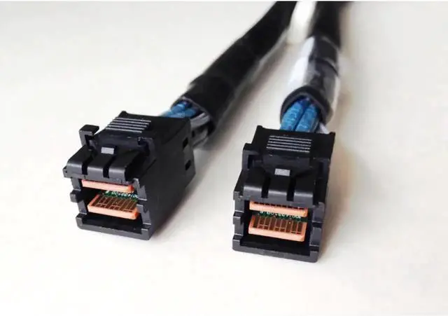 Alt view image 2 of 4 - Aomoproing 40cm Mini SAS HD SFF 8643 Cable Internal SFF-8643 SAS Cable Mini SAS SFF-8643 to 8643 Molex Cable Adapter for Computer Hard Disk