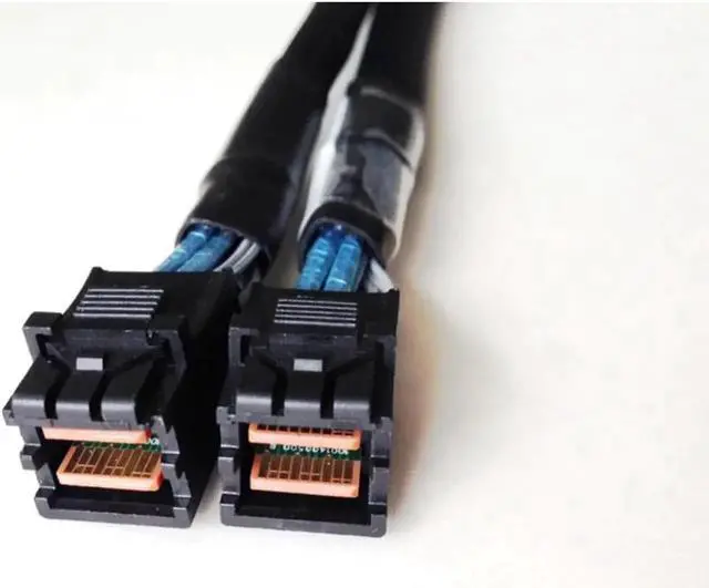 Alt view image 3 of 4 - Aomoproing 40cm Mini SAS HD SFF 8643 Cable Internal SFF-8643 SAS Cable Mini SAS SFF-8643 to 8643 Molex Cable Adapter for Computer Hard Disk