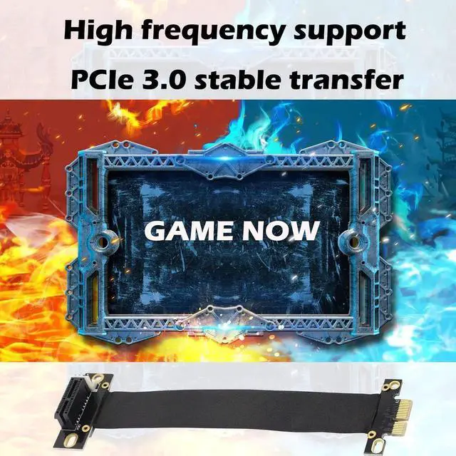 Alt view image 4 of 6 - Aomoproing PCIE Extension Cable,PCI-Express 3.0 1X Male to Female Riser Cable PCI-E 1X Extender Adapter Jumper (18cm,90°