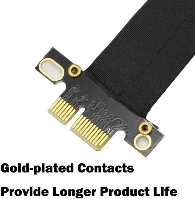 Alt view image 5 of 6 - Aomoproing PCIE Extension Cable,PCI-Express 3.0 1X Male to Female Riser Cable PCI-E 1X Extender Adapter Jumper (18cm,90°