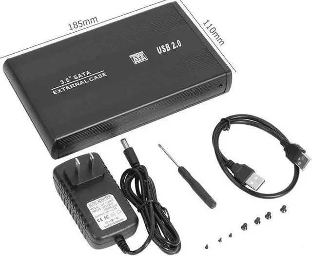 Main image of Aomoproing 3.5 inch USB 3.0 To SATA Port Portable 5-Gbps External SSD Hard Drive Enclosure Compatible Operating System For Windows 98/SE(black )