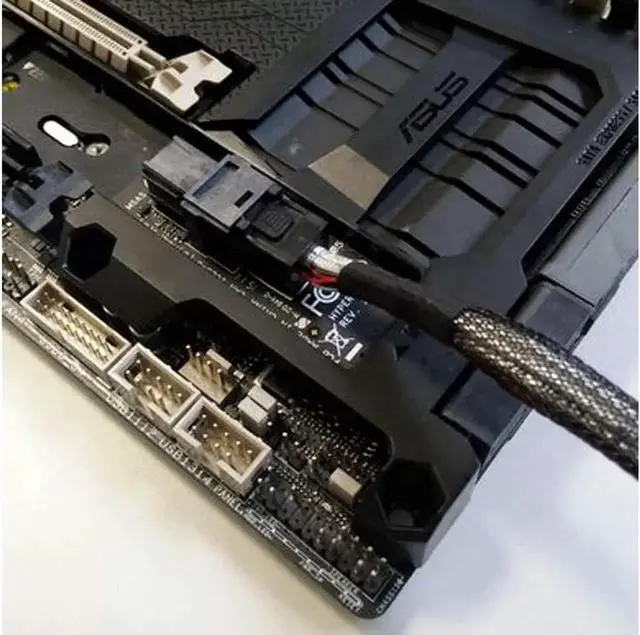 Alt view image 3 of 6 - Aomoproing CableDeconn Internal 12G Mini SAS HD to U.2 / SFF-8643 to SFF-8639 Cable 0.5m with 15Pin SATA Power for U.2 SSD