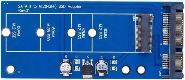 Alt view image 2 of 5 - Aomoproing Speed M2 NGFF ssd SATA3 SSDs Turn Sata Adapter Expansion Card Adapter SATA to NGFF -capacity -power