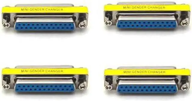 Alt view image 4 of 4 - Aomoproing 4Pack DB25 25 Pin Serial Port Female to Female Mini Gender Changer Coupler Adapter RS232 Connector