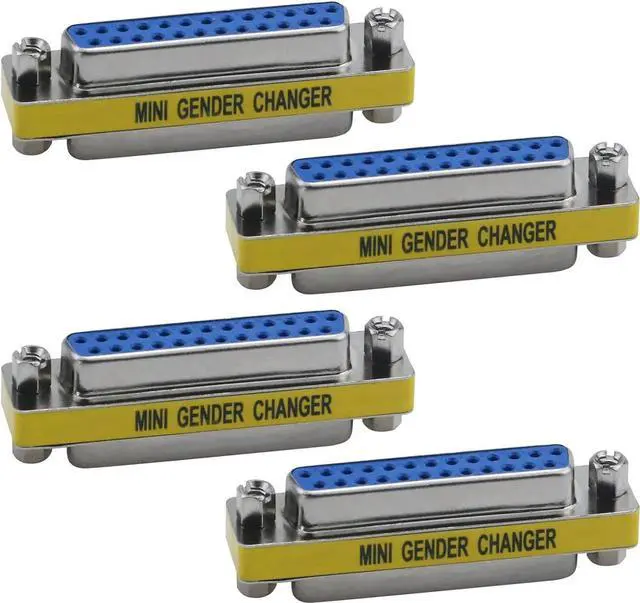 Main image of Aomoproing 4Pack DB25 25 Pin Serial Port Female to Female Mini Gender Changer Coupler Adapter RS232 Connector