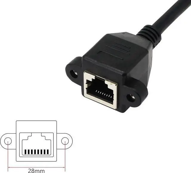 Alt view image 2 of 6 - Aomoproing RJ45 Ethernet Adapter Cable - 90 Degree Upward Male to Female Switch Adapter for CAT 5/CAT 6 LAN Socket Connector (Upward)