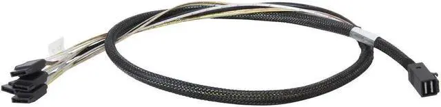 Alt view image 2 of 2 - Aomoproing 1m Internal Cable SFF8643 to x4 SATA HDD (mini SAS HD to SATA data port)