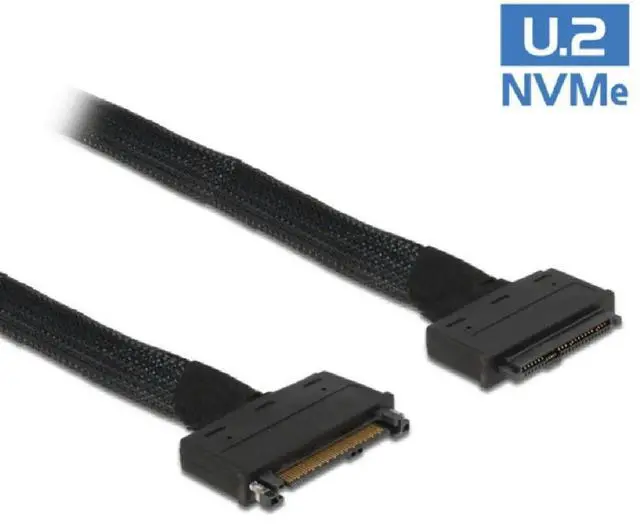 Alt view image 5 of 7 - Aomoproing U.2 U2 SFF-8639 NVME PCIe SSD Cable Male to Female Extension 50cm 68pin