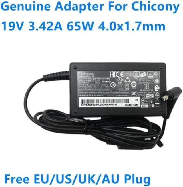 Main image of Aomoproing 19V 3.42A 65W 4.0x1.7mm Chicony A18-065N3A A065R191P AC Adapter For Laptop Charger Power Supply