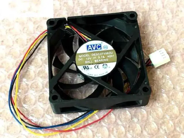 Alt view image 2 of 4 - DESC0715B2U A001 DC 12V 0.7A 7cm 7015/7020 cooling fan