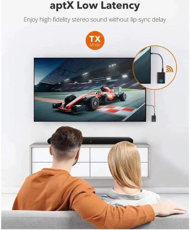 Alt view image 4 of 6 - Aux Bluetooth Adapter for Car, Bluetooth 5.0 Transmitter Receiver, Portable Wireless Bluetooth Adapter, 2-in-1 Bluetooth Aux Adapter, Audio Receiver for Laptop, Radio, Headphones, Speakers, TV