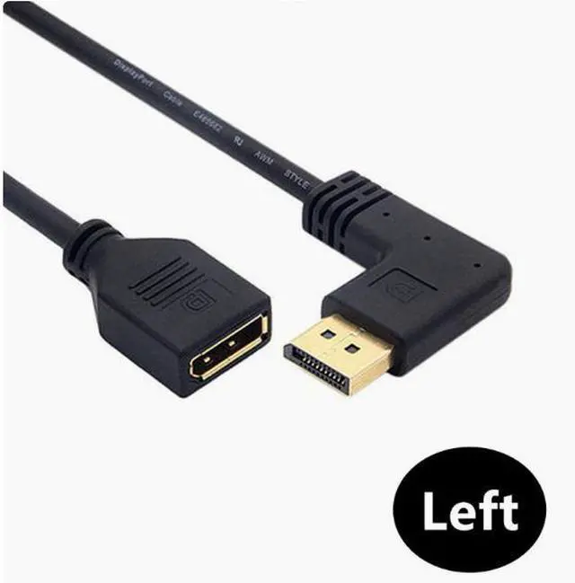 Main image of 4K DP Extension Cable DisplayPort Male to Female Right Left Up Down Angle 90 Degree Extension Cable