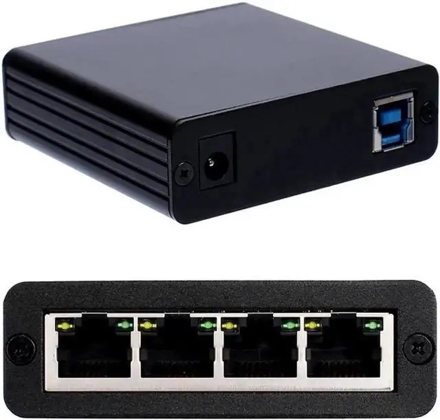 Alt view image 4 of 6 - USB 3.0 To RJ45 Network Card Adapter USB3.0 to 4 Ports 10/100/1000M Gigabit Ethernet Controller Adapter 10/100/1000 USB Gigabit Lan Network NIC Adapter