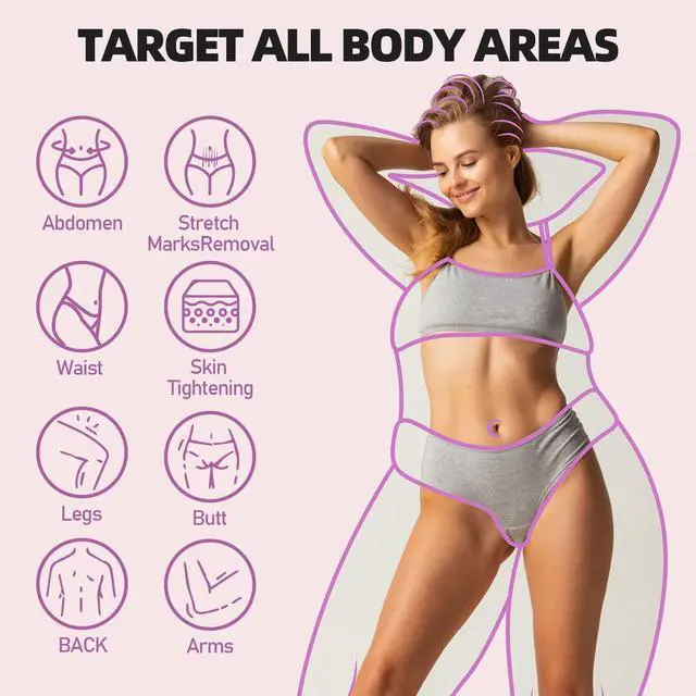 Alt view image 2 of 5 - ADBRIM Electric Cellulite Massager-Body Contouring Massager with 6 Skin-Friendly Pads, Handheld Body Massager for Toning The Abdomen, Legs, arms and Thighs