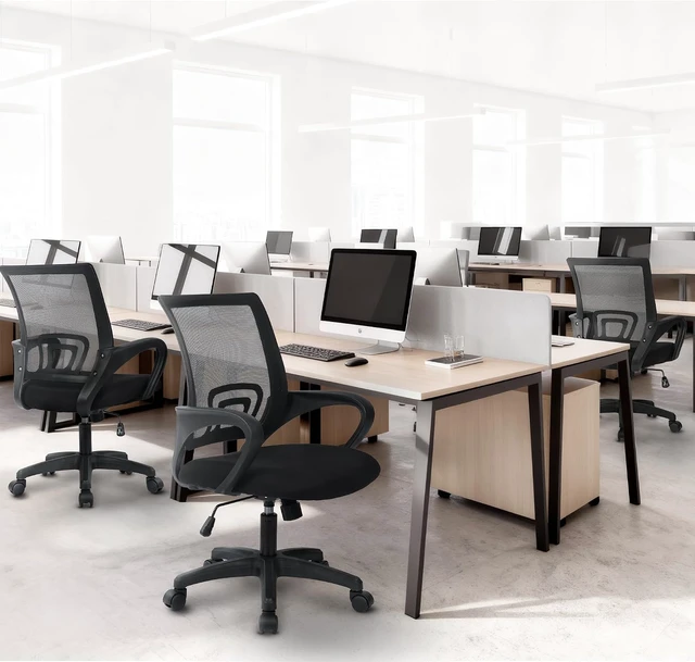 Alt view image 7 of 7 - NEO CHAIR Office Computer Chair Ergonomic Mid-Back Mesh Desk Chair, Black
