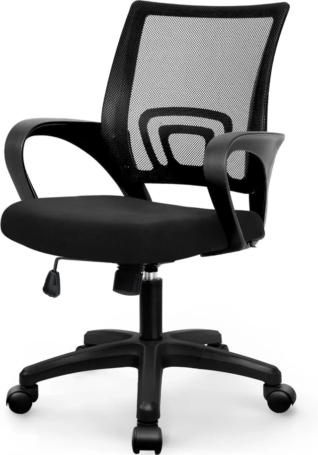 Main image of NEO CHAIR Office Computer Ergonomic Mid-Back Mesh Desk Chair, Dark Black