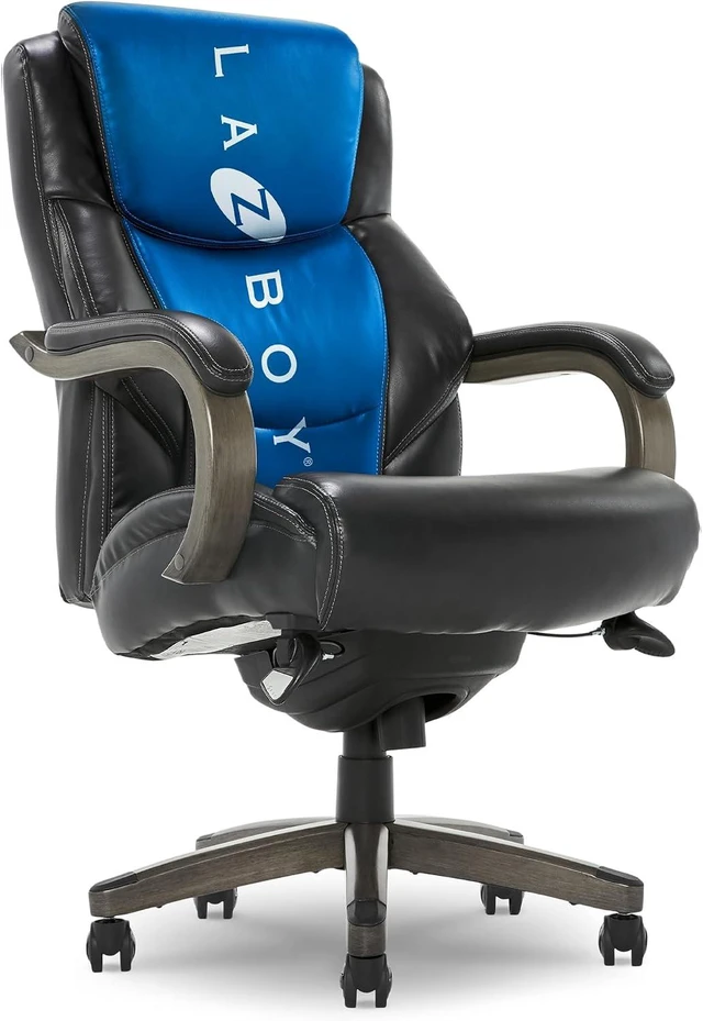 Main image of Big and Tall Executive Office Chair Lumbar Support, Leather Chair