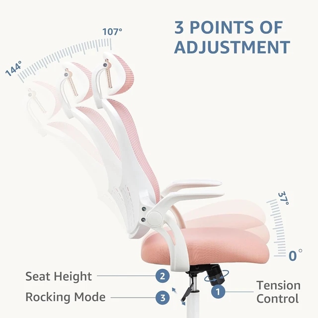 Alt view image 4 of 7 - Ergonomic Office Chair, Desk Computer Chair, Lumbar Support